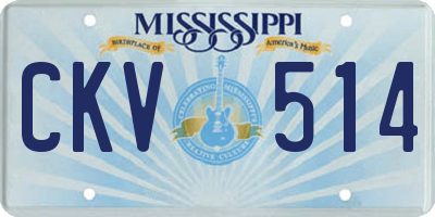 MS license plate CKV514