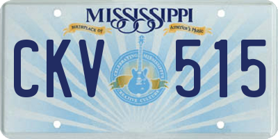 MS license plate CKV515