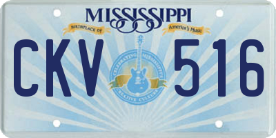 MS license plate CKV516