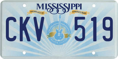MS license plate CKV519