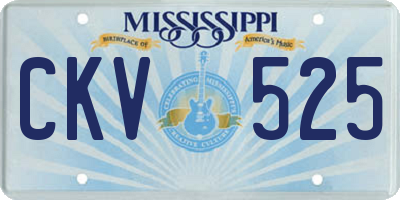 MS license plate CKV525