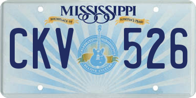 MS license plate CKV526