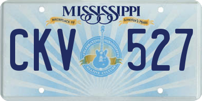 MS license plate CKV527