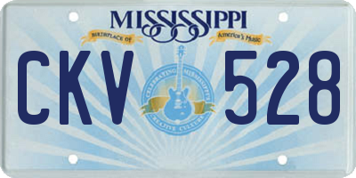 MS license plate CKV528