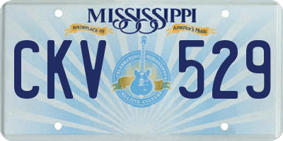 MS license plate CKV529