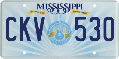 MS license plate CKV530