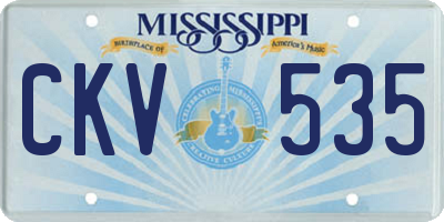 MS license plate CKV535