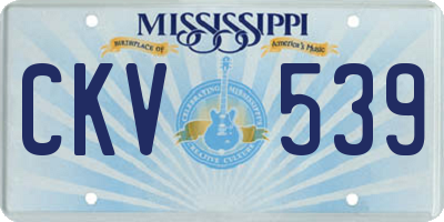 MS license plate CKV539