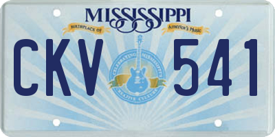 MS license plate CKV541