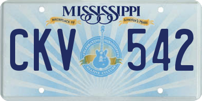 MS license plate CKV542
