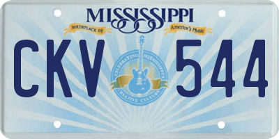 MS license plate CKV544