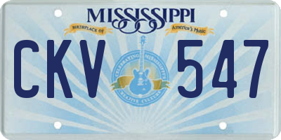 MS license plate CKV547