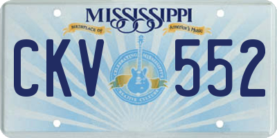 MS license plate CKV552