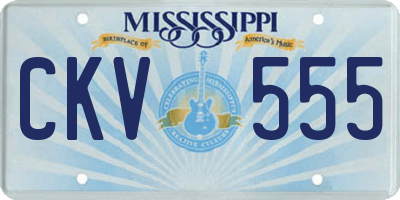 MS license plate CKV555