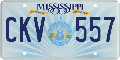 MS license plate CKV557