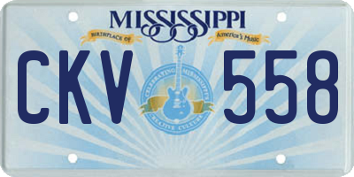 MS license plate CKV558