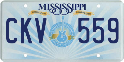 MS license plate CKV559