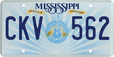 MS license plate CKV562