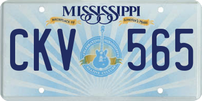 MS license plate CKV565