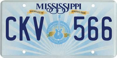 MS license plate CKV566