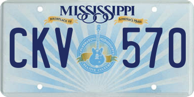 MS license plate CKV570