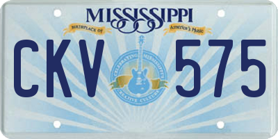 MS license plate CKV575