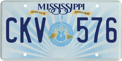 MS license plate CKV576
