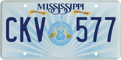 MS license plate CKV577