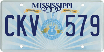 MS license plate CKV579