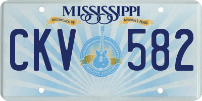 MS license plate CKV582