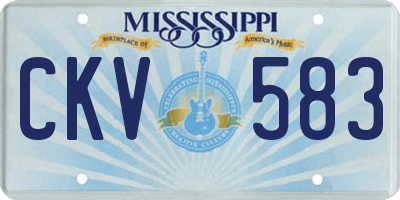 MS license plate CKV583