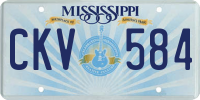 MS license plate CKV584