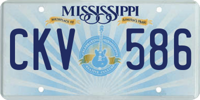 MS license plate CKV586