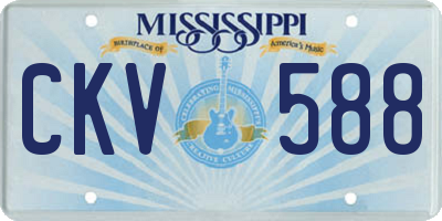 MS license plate CKV588