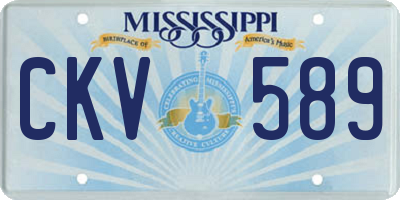 MS license plate CKV589