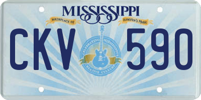 MS license plate CKV590
