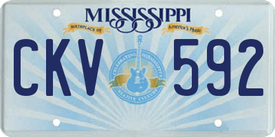 MS license plate CKV592