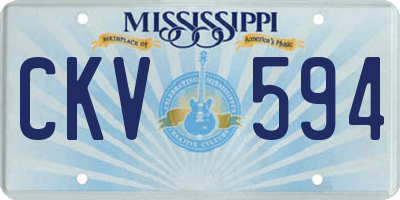 MS license plate CKV594