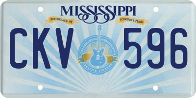 MS license plate CKV596
