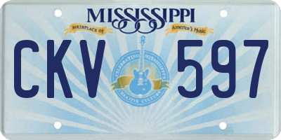 MS license plate CKV597