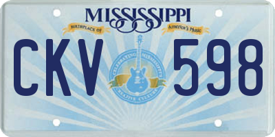 MS license plate CKV598