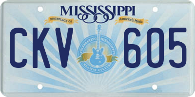 MS license plate CKV605