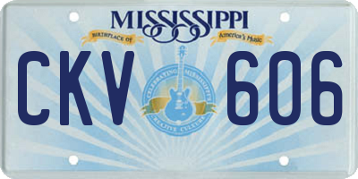 MS license plate CKV606