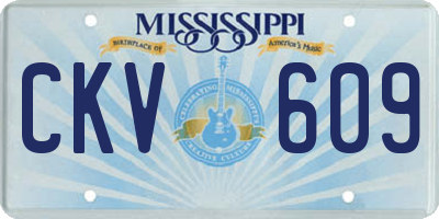 MS license plate CKV609