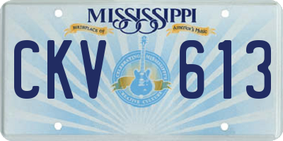 MS license plate CKV613