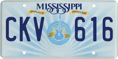 MS license plate CKV616