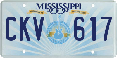 MS license plate CKV617