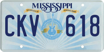 MS license plate CKV618