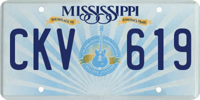 MS license plate CKV619