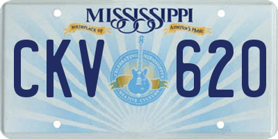 MS license plate CKV620
